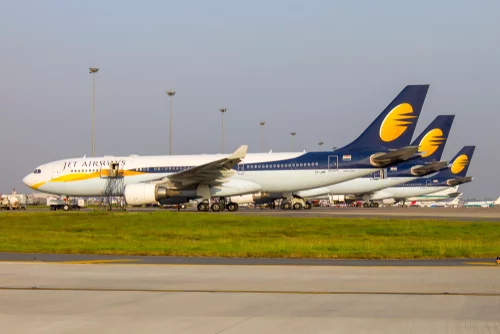 What caused the Jet Airways falloff?