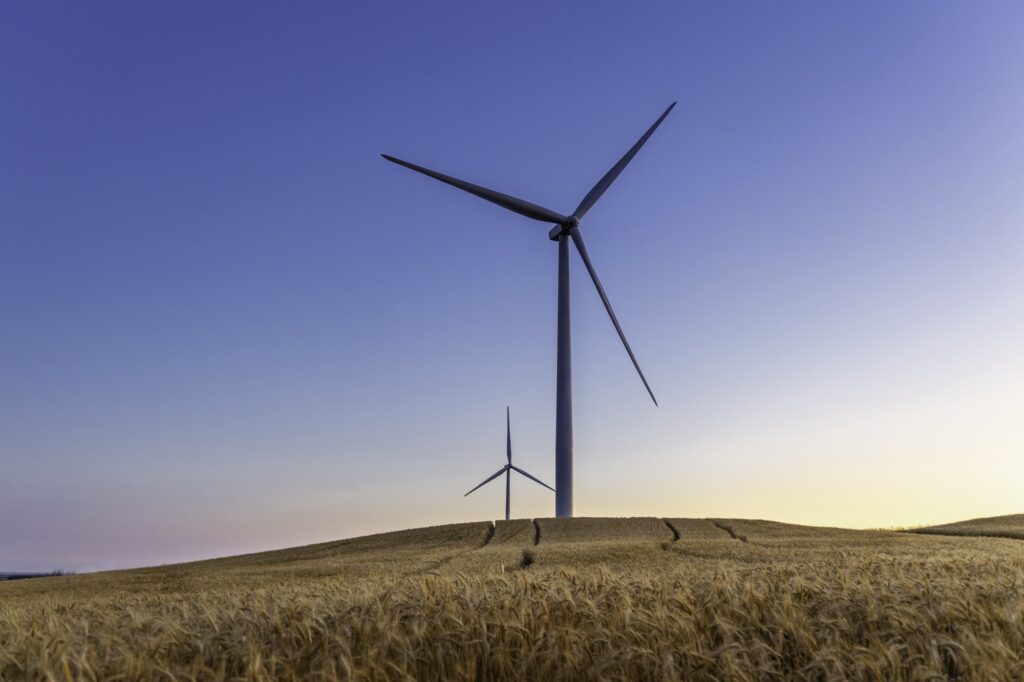 A wind turbine. Electricity wind generator