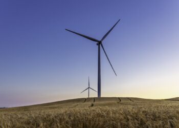 A wind turbine. Electricity wind generator