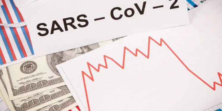 Inscription Sars-CoV-2, currencies dollar