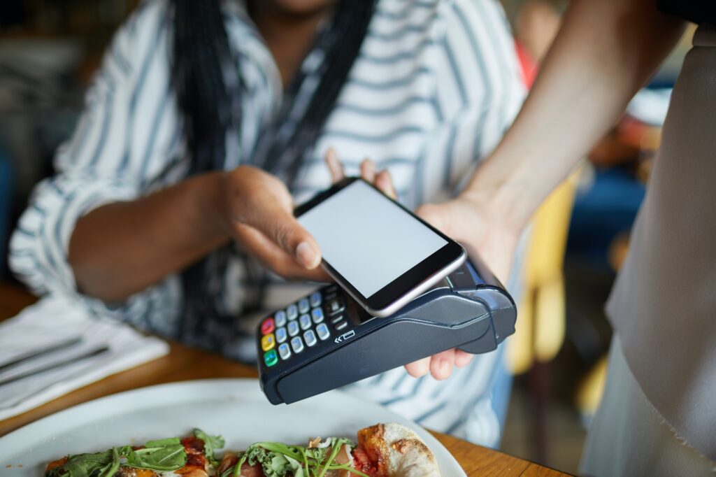 Paying through smartphone