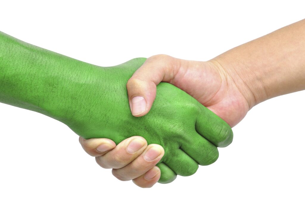 shake hands isolated