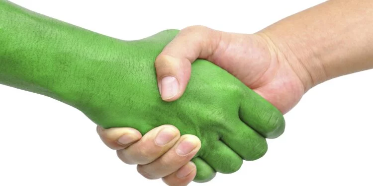 shake hands isolated