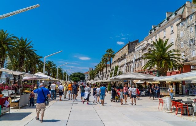 The projected growth rate of Croatia's economy at 18% as tourism revenue picks up
