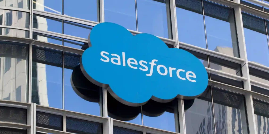 Salesforce sees robust profit, shares up by 8 percent