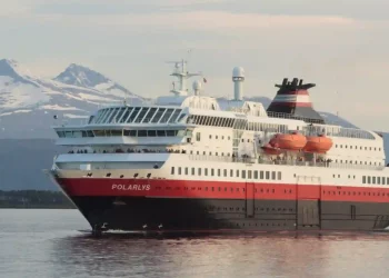Hurtigruten Norway launches its first green hybrid ship ready for sailing along the Norwegian coast