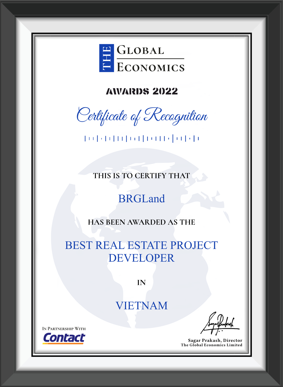 BRGLand was honored as the best real estate developer in Vietnam 2022