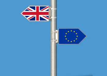 United Kingdom & European flag