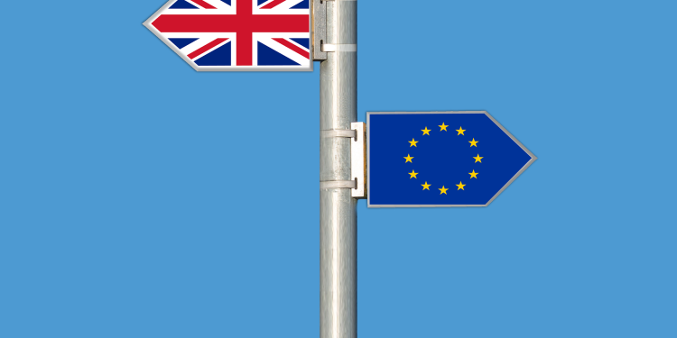 United Kingdom & European flag