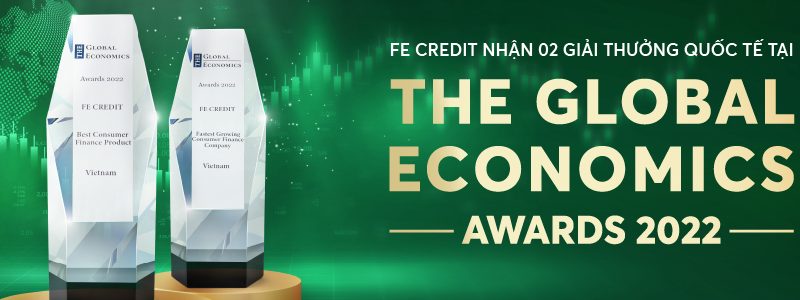 FE CREDIT NHẬN 2 GIẢI THƯỞNG QUỐC TẾ TỪ TẠP CHÍ THE GLOBAL ECONOMICS